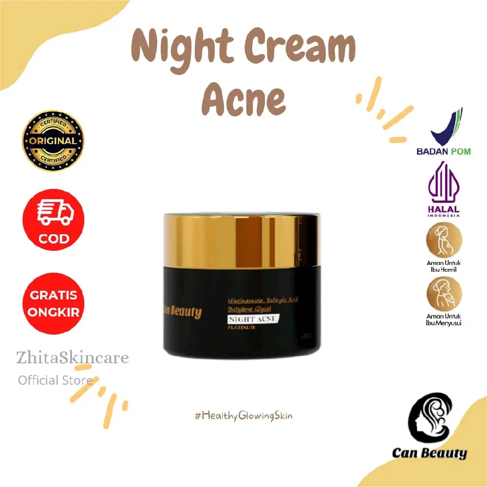 CAN BEAUTY NIGHT CREAM ACNE/cream acne can beauty