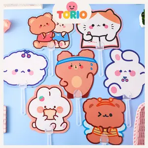 TORIO Kipas Tangan Kartun Lucu Kipas Mini Portable Souvenir