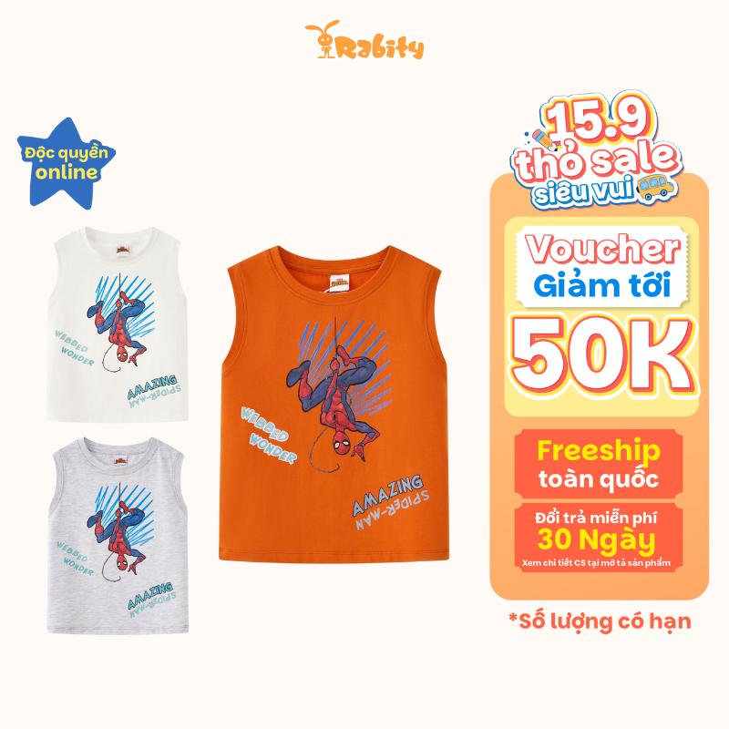 Áo thun sát nách cho bé trai đi chơi trung thu Spider-Man Marvel Rabity 505.900