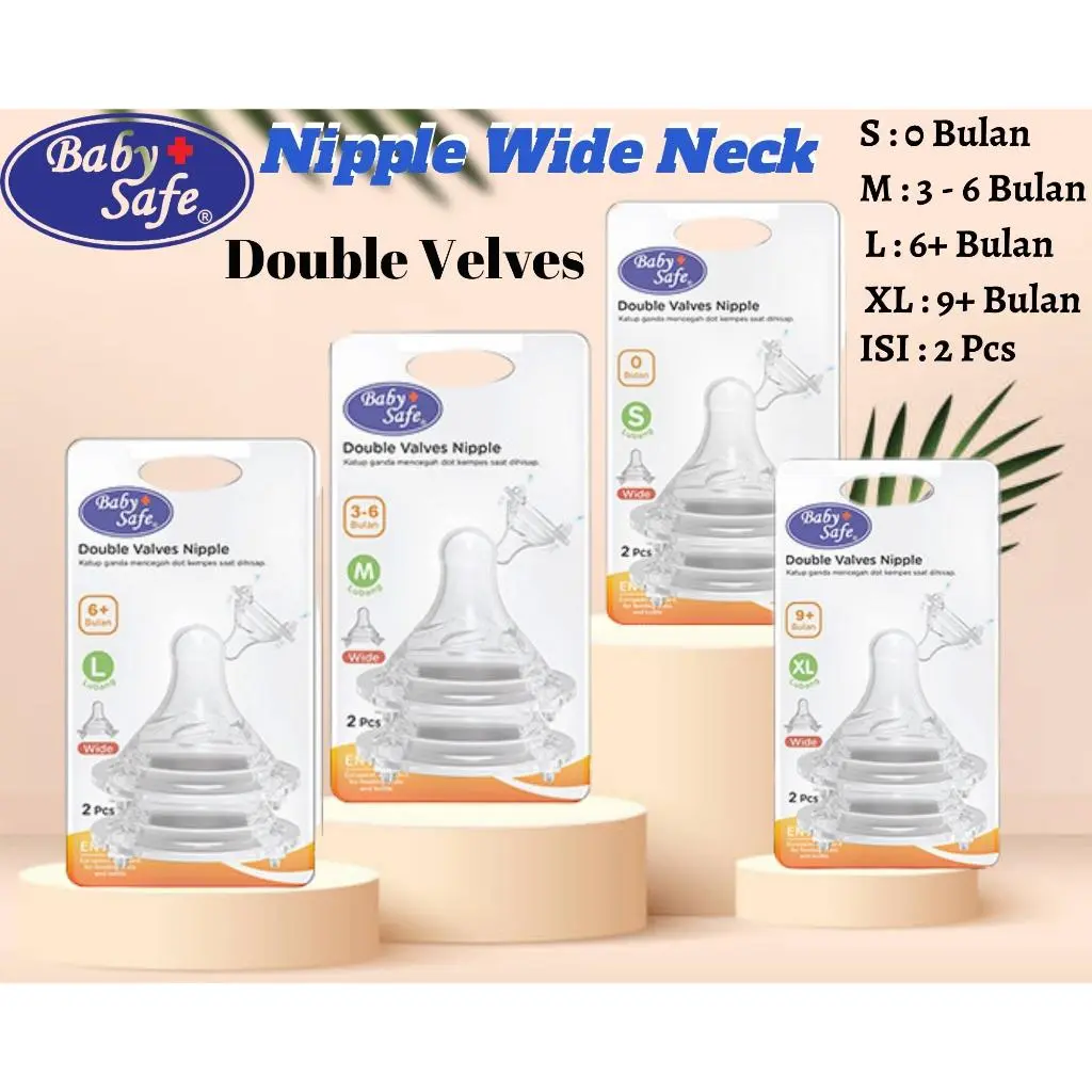Yuna Baby Dot Bayi Baby Safe Wide Neck Nipple isi 2 PCS  Dot Bayi Anti Kolik