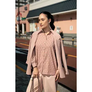 Heaven Lights - Kalena Shirt - Kemeja Wanita Motif Monogram
