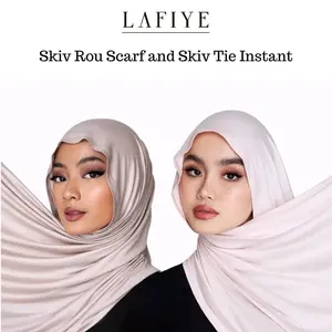 Lafiye Skiv Rou Scarf dan Skiv Tie Instant Original Jilbab Pashmina Kaos Adem [READY STOCK] mleyot