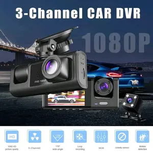 Kamera Dashcam Mobil 3 in 1 FHD 1080P Car DVR Black Box