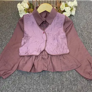 BILLA KEMEJA Smoke Mix Katun Bordir | Kemeja Wanita Lucu | Fashion Muslim Panjang Atasan Blouse Baju Kemeja Wanita