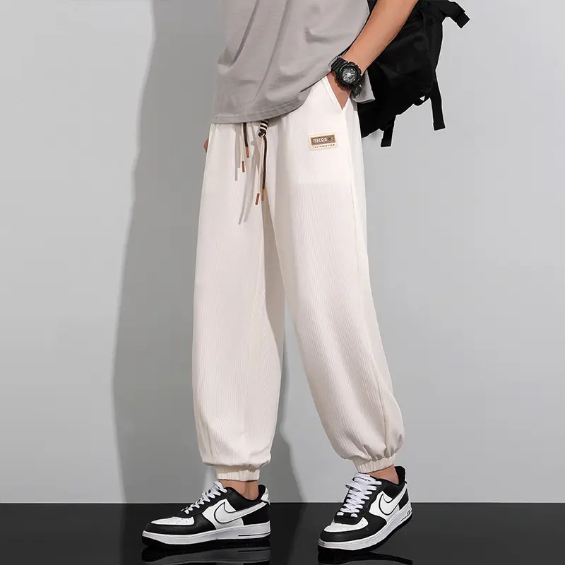 Ice silk breathable ankle-length casual pants for men and women