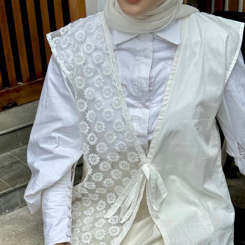 (Hanya Vest) Hanna Vest Embroidery Outer Wanita 4