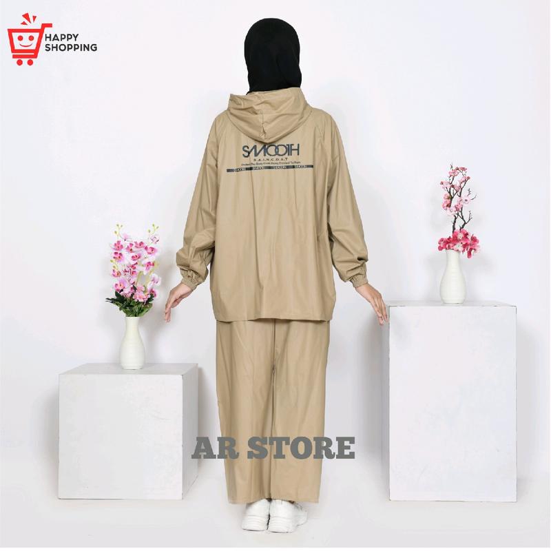 Jas Hujan Original Stelan Baju Celana Pri&Wamita Bahan PVC O,25 BesQualiti moca 5