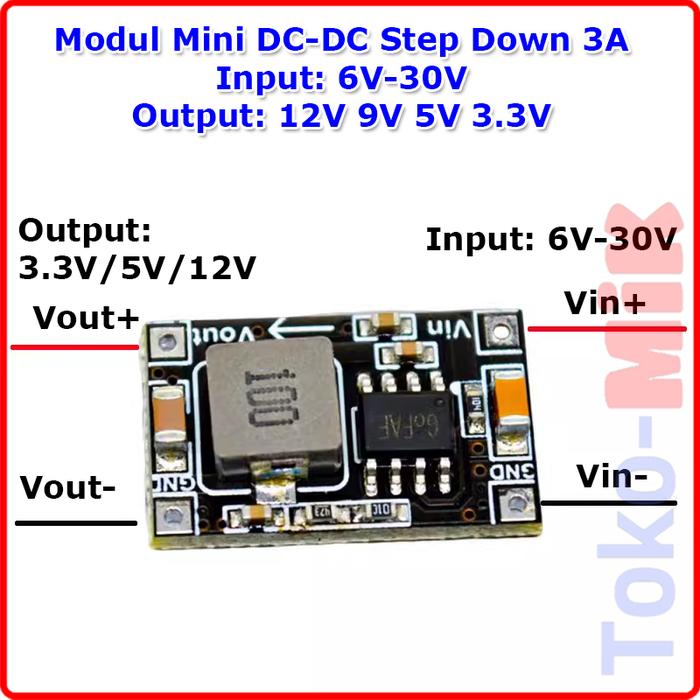 Jual Modul High Quality DC-DC Step Down Adjustable Power Supply Module ...