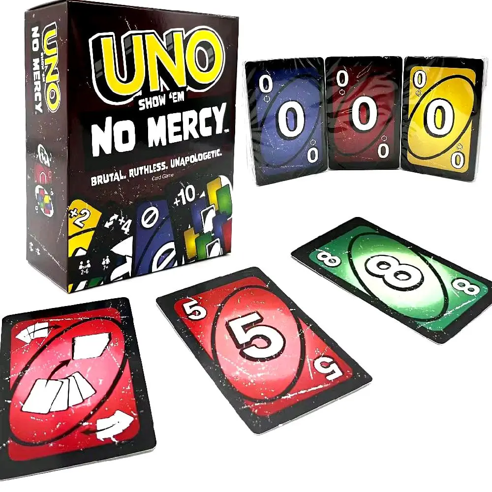 Mainan Kartu Keluarga No Mercy, Flip, Merah Permainan Card Games Toys
