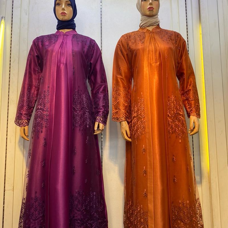 Gamis pesta belah pintu Cristal kawasaki mix Tile sapto bunga Dress Baju Muslim 3