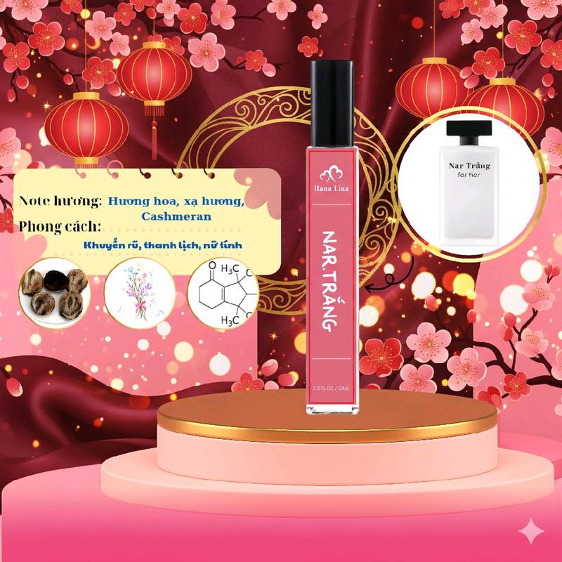 Nước hoa nữ Nar Trắng 10ml mùi hương tinh khôi gợi cảm quyết rũ IP