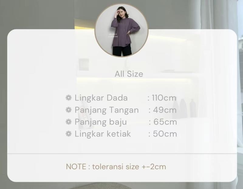 Product Introduction of Kemeja Blouse River Oneck Airflow Bahan Crinkle Wanita 0