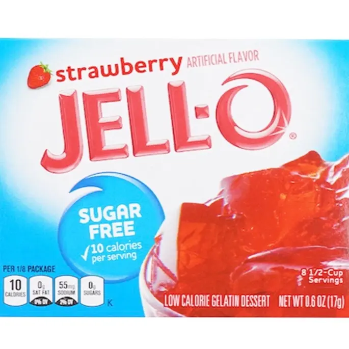 Jell-o Gelatin Sugar free Strawberry 17g