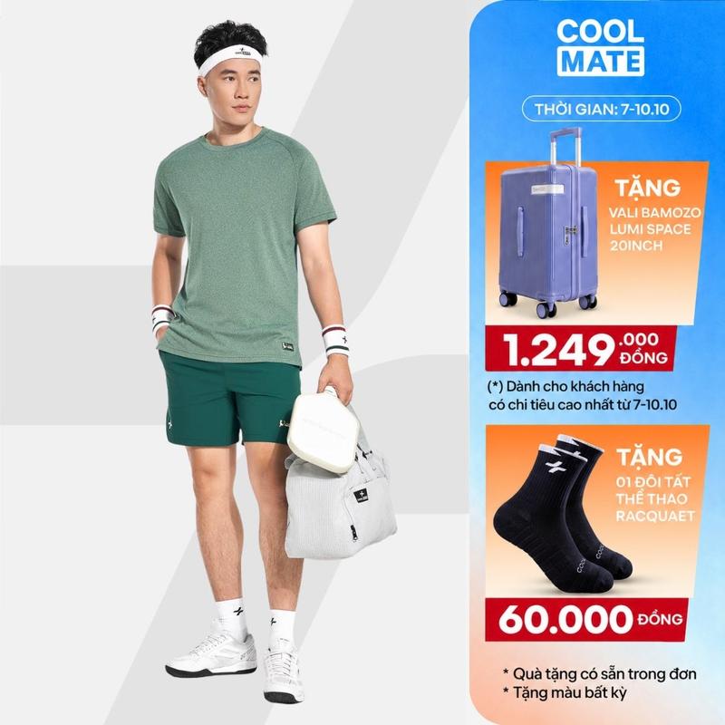 [TẶNG 01 Đôi tất] Set bộ thể thao nam Pickleball Áo Drive Shot và Quần Smash Shot Nhanh khô, Thoáng khí, Thấm hút tốt - Drop 1 - Coolmate