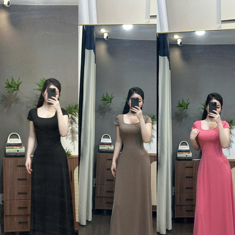 (Z31) Đầm mindi cổ U form xoè rộng che mỡ bụng tôn dáng vải co dãn tốt mặc mát đi làm đi chơi đều đẹp váy hela by Thương Lê Z31