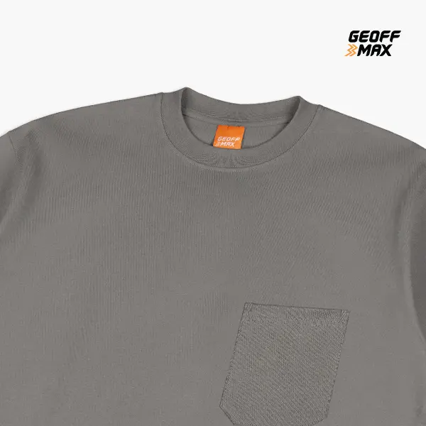 Geoff Max - Heavyweight 16s (Power16) - Pure Zerostink SS 16 Night Grey Baju Pocket Kaos Pria Wanita T-shirt Unisex 1