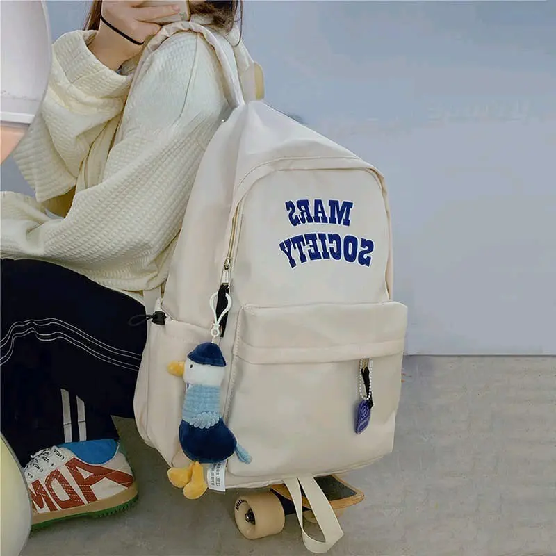 Ransel Mars Society Style Korea Import Anak Sekolah SD SMP SMA untuk Wanita kuliah Fashion tas gendong ransel  cowok 4