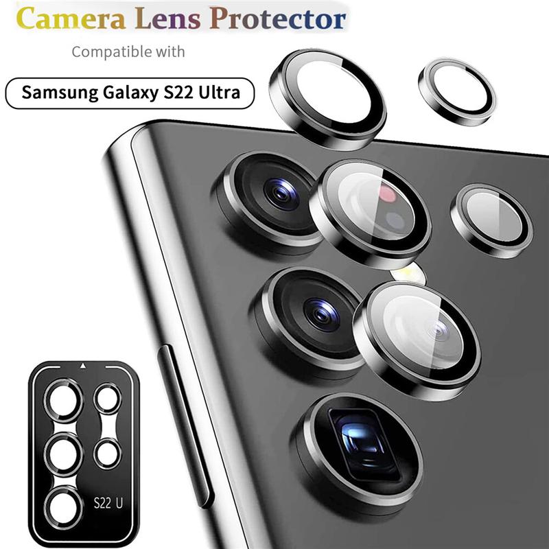 Product Introduction of 【Automatic installation】Glass HD Lens Protector For Samsung S24 S23 S22 Ultra Camera Tempered Glass For Samsung S24 Plus Alloy 9H Lens Film Accessories Metal 1