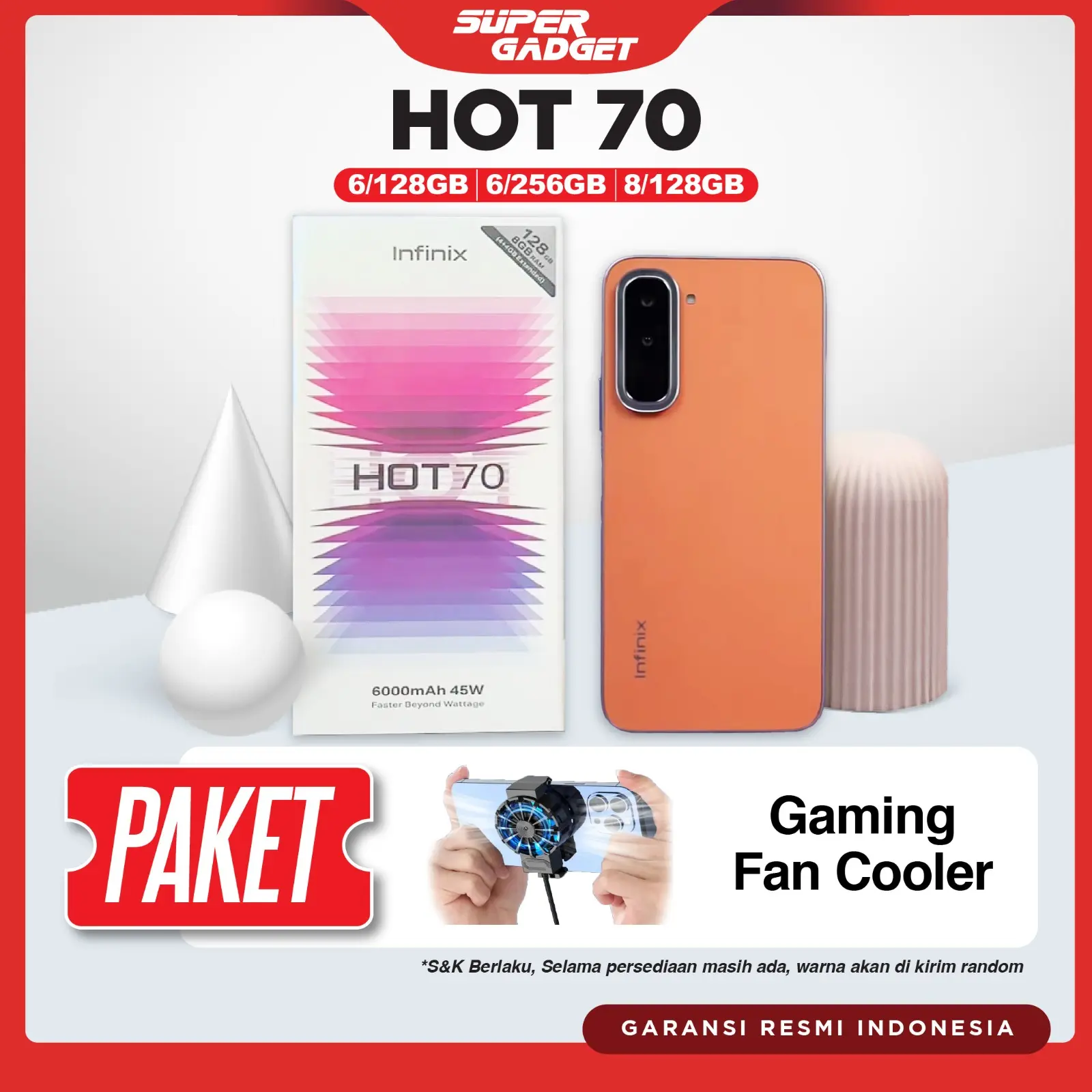 Infinix Hot 70 4/128 6/128 6/256 8/128 GB RAM 8 6 4 ROM 128 256 HP Android Smartphone Android