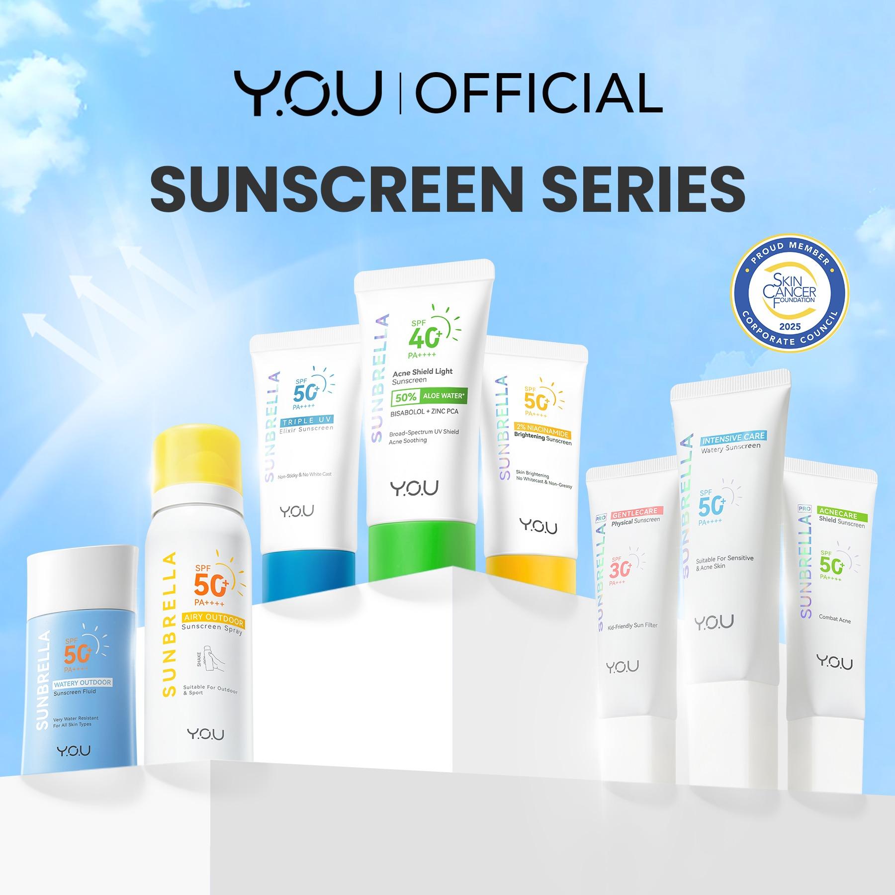 YOU Sunbrella 2% Niacinamide Brightening Sunscreen Cooling Sunscreen Sunscreen Sensasi Dingin Sunscreen SPF 50