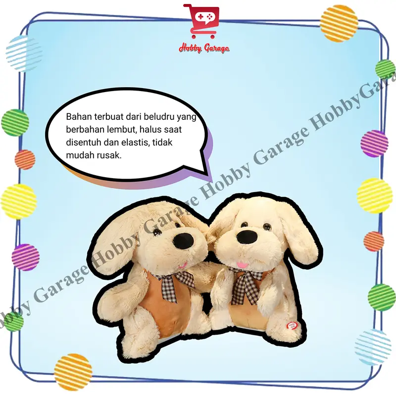 boneka peek a boo anjing clap hand mainan bayi peek ka boo Dog 3