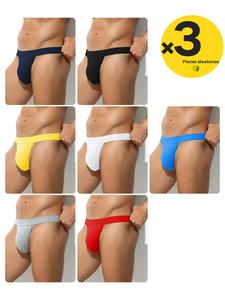Paquetes de 2/3/4 bóxers para hombre de colores aleatorios, estilo bikini, con tecnología de absorción de humedad y suaves, ideales para uso diario y en casa
