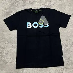 Kaos Couple Katun Murni BOSS, Desain Logo, Nyaman ,Trendy untuk Pria ,Wanita