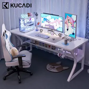 HANRIVER & KUCADI Meja Komputer Meja Gaming Minimalis Modern Meja Laptop Meja Belajar Meja kantor [ Garansi lima tahun ]