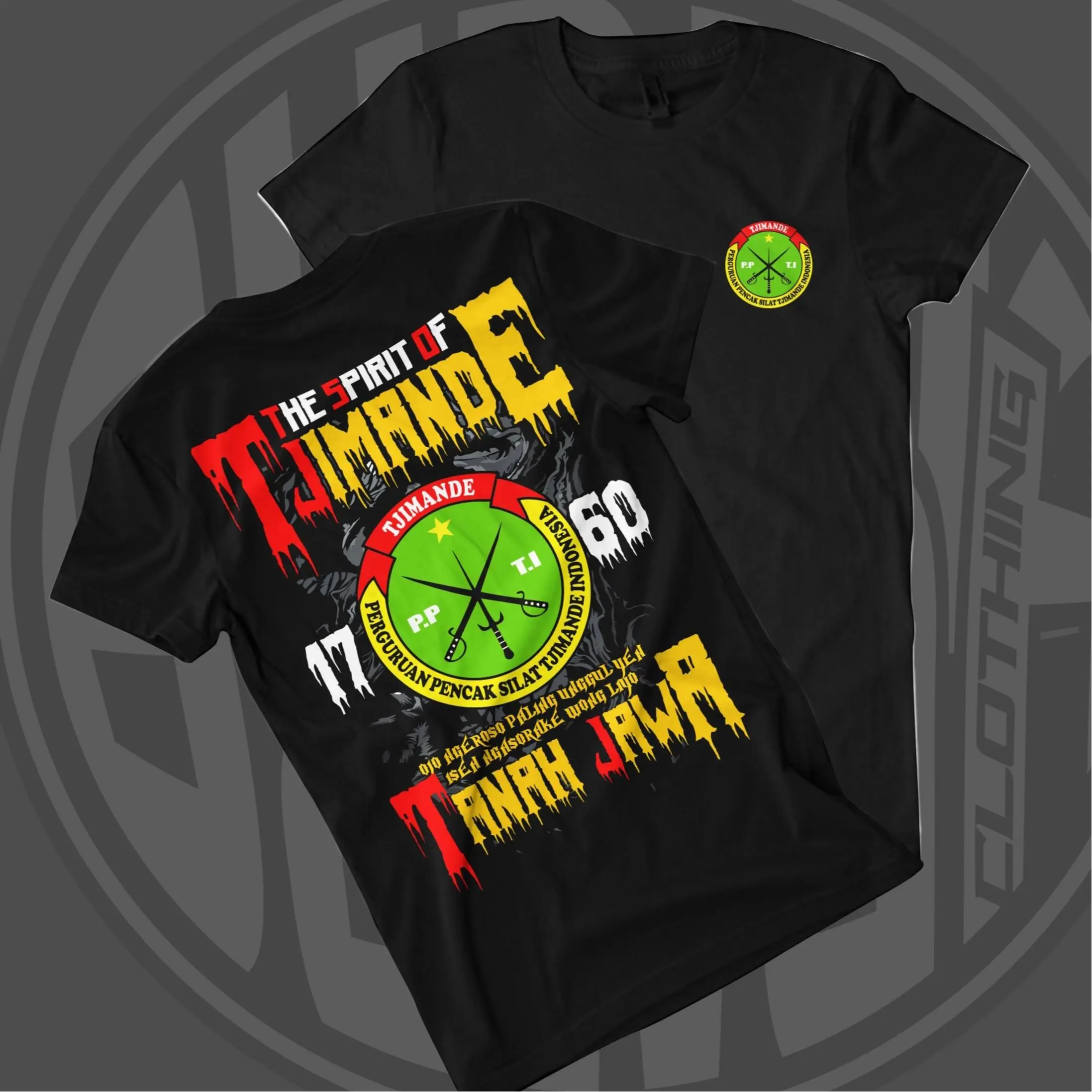 KAOS TJIMANDE TANAH JAWA bahan katun kombed 30s Nyaman Sablon Combed High Panjang Pendek Polos Standar Bulat Digital Lokal Santai Slimfit Garis