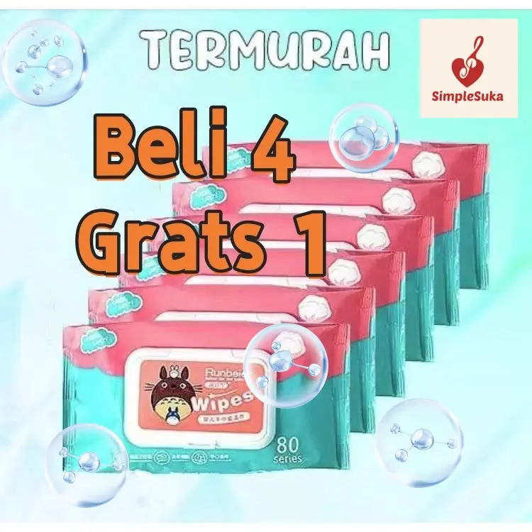 promo beli4 grats1 tissue baby wipes basah tisu bayi newborn popok wetwipes perlengkapan Parfum Pewangi & Alkohol diapers anak baby happybayi