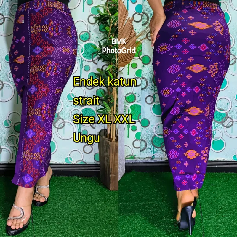 Kamen Jadi Katun Melar Motif Endek Size XL dan XXL 1