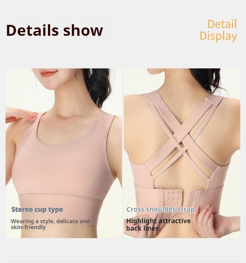 Product Introduction of High-Intensity Sports Bra for Women - Anti-Shock, Moisture-Wicking, Fixed Cups,Stylish Back Design Women's Sports Tank Top 30