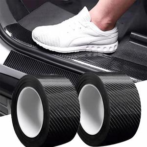 注目 3D ナノカーボンファイバー 車用ドアエッジプロテクター 2ロール 防水・耐スクラッチ粘着テープ ユニバーサル型 防衝突フィルム ブラック 人気商品