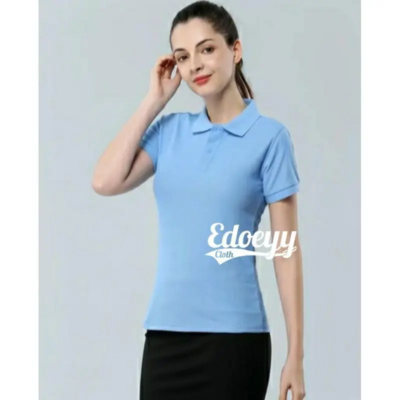 Baju Kerah Berkerah Cewek Kaos Polo Wanita 7