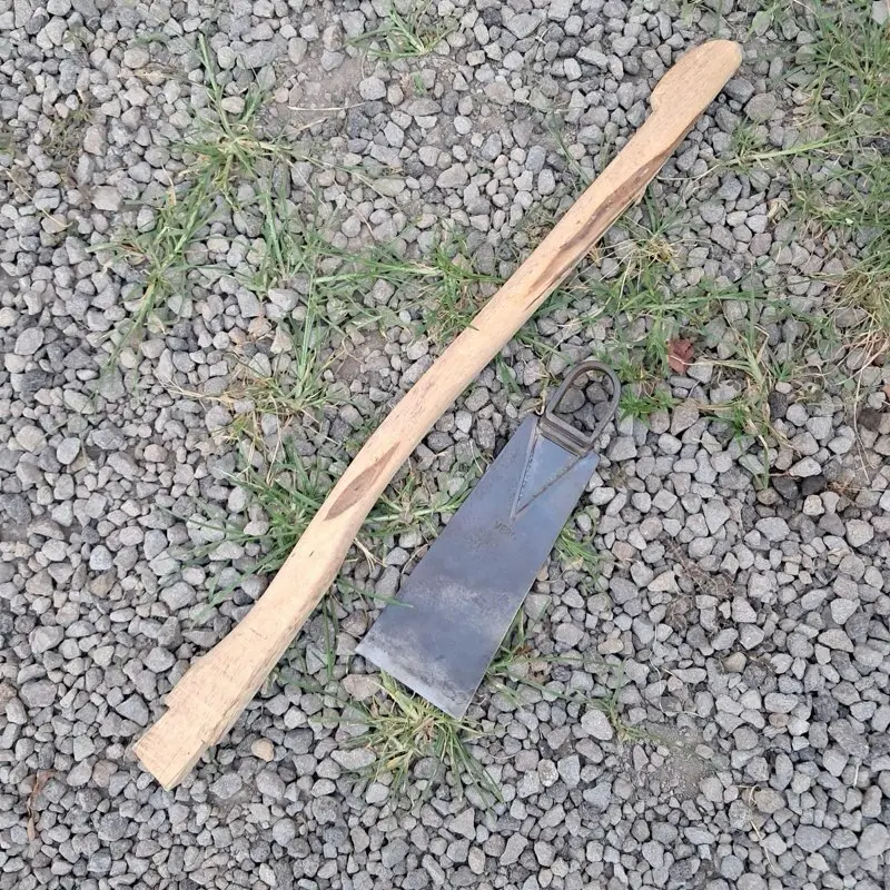 Paket hemat cangkul pacul cangkul ganclong bahan baja anti lengket baja sambung tebal 5mm dan doran 80cm untuk pertanian dan berkebun