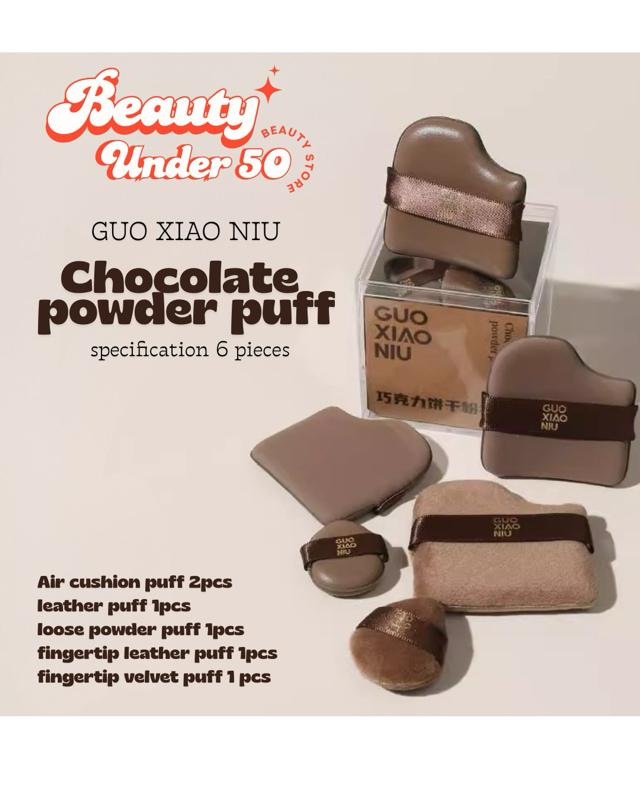 [COD][PAYLATER][BeautyUnder50]Sponge makeup Guo Xiao Niu makeup puff set 6in1 sponge makeup wet/dry anti serap makeup makeup puff cushion puff sponge bedak puff bedak tabur makeup tools cushion