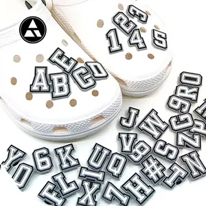 Mode Huruf Bahasa Inggris A-Z Sandal Shoe Charms Kartun Pin Aksessoris DIY Dapat Dilepas Anak Hadiah Decorate Accessories Selempang Badminton