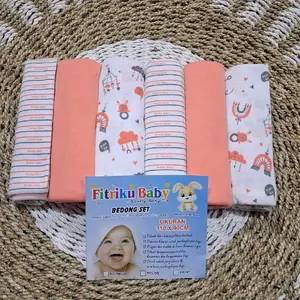 Fitriku Baby Bedong Bayi Newborn Jumbo Ukuran 90x110 Cm Katun 6 Pcs Nyaman Aman Untuk Bayi Baru Lahir Set Perlengkapan Tidur