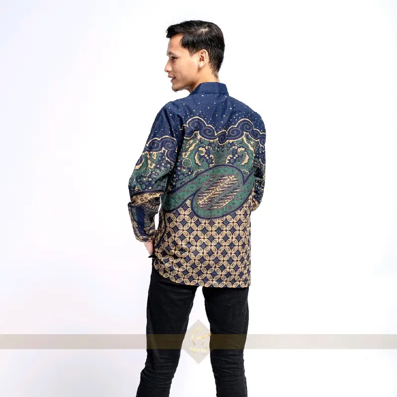 Batik Afandi Motif Wibisono Kemeja Batik Slim FIT Pria SOLO Full Furing Katun PRIMISIMA Corak Lengan Panjang Nyaman 4