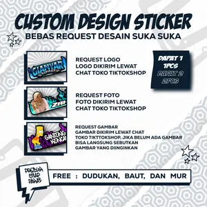 ORLNDGRG Custom Stiker Request Foto Nama dan Logo Desain Sesuai Keinginan Anda free sticker