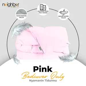 Bedcover Only / Hanya Bedcover Polos Ukuran 150x200 Premium Lembut