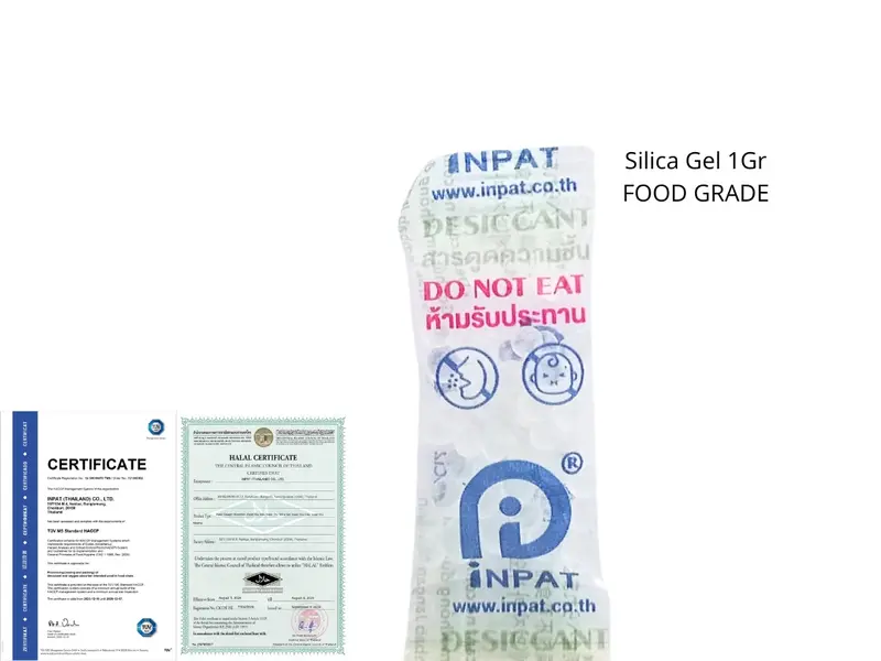 Silica Gel 1gr Food Grade Pengawet Makanan Silika gel Sepatu Tas Dompet anti jamur 500 sachet 0