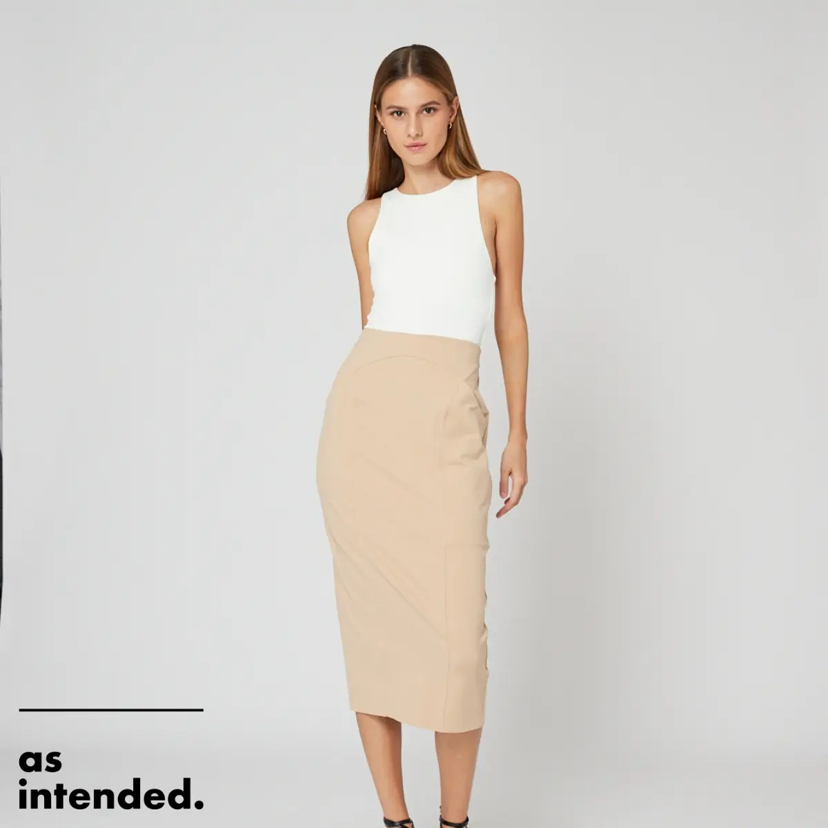 VIVA Midi Pencil Skirt in Camel [Voucher]