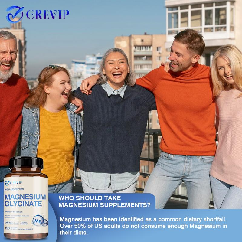 Magnesium Glycinate Health Support - Berkualitas Tinggi - Bahan Alami - Dukungan Komprehensif untuk Jantung, Otak dan Tulang - Cocok untuk Pria dan Wanita - Bebas Gluten 2