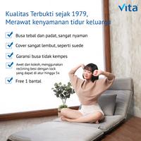 Gambar Maxi Sofa Bed - Japan Quality - Abu-abu dari Vita Foam Kab. Tangerang 3 Tokopedia