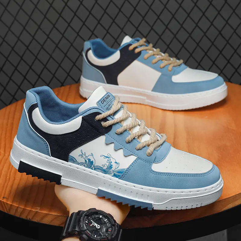 [COD] Sepatu sneakers pria baru, sepatu olahraga dan kasual bersol lembut trendi dan serbaguna 39-44 Casual Shoes Putih Running Sport 2