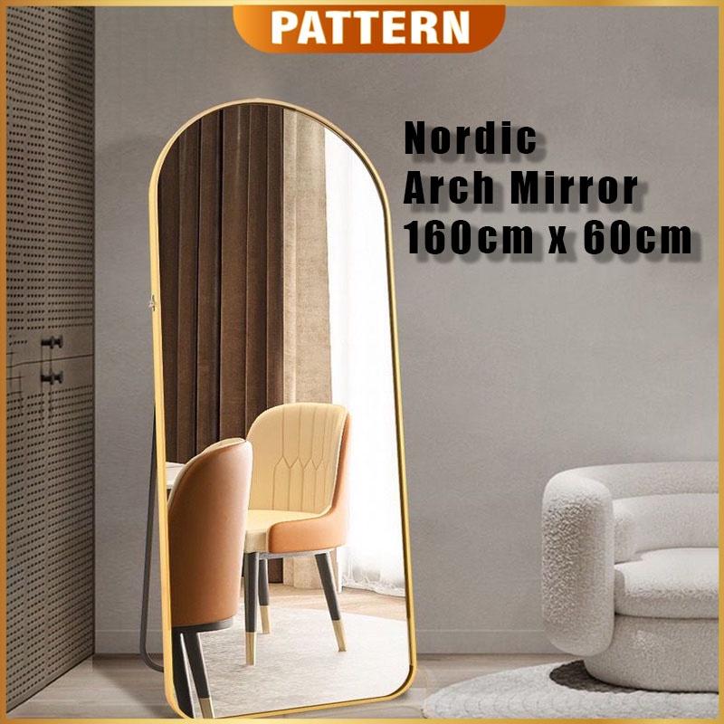 PATTERN Full Length Arch 160cm x 60cm Stand Mirror Cermin Tinggi ...