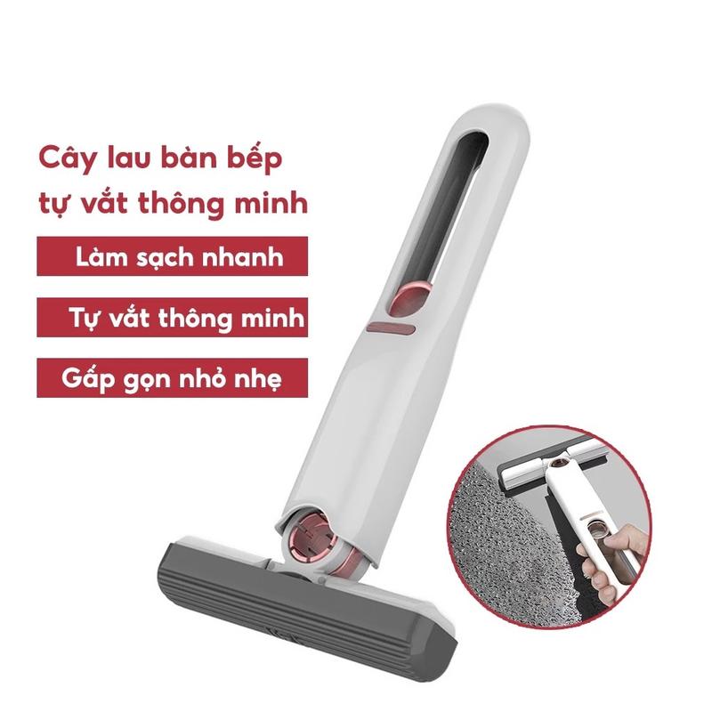 Cây Lau Bàn Bếp Tự Vắt Thông Minh Bọt Biển Siêu Thấm Hút Đa Năng Dụng Cụ Lau Dọn Gấp Gọn Thông Minh Lau Sàn Cây Lau Nhà Làm Sạch