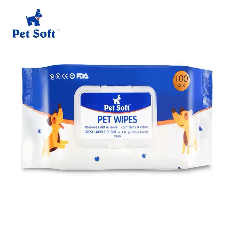 MSMALL (Ready Stock)Dono Pet Soft Wet Tissue Pet Wet Tissue Pet Wipes Anti-Bacteria 80pcs Big Size