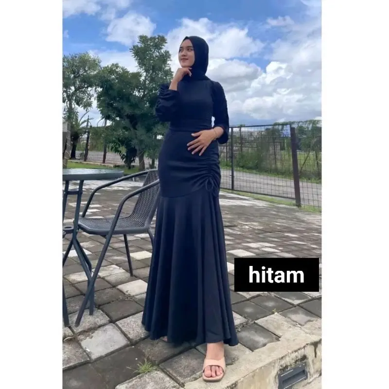 Dilla dress gamis duyung mermaid ciringkle airflow 4